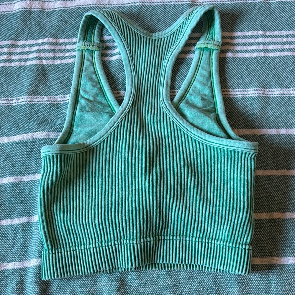 Mint Ribbed Tank Top - Picture 3 of 3
